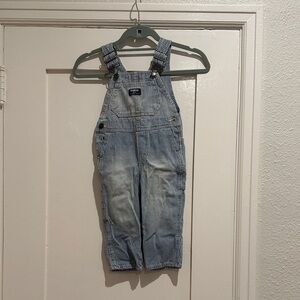 OshKosh B'gosh Blue and White Engineer Striped Overalls